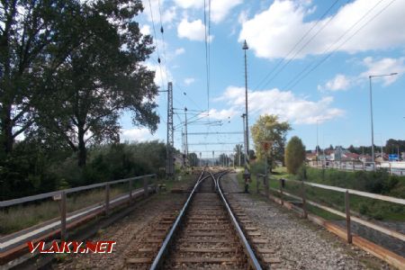 Začiatok koľajiska stanice zo smeru Sabinov (Prešov); 14.09.2017 © Michal Čellár