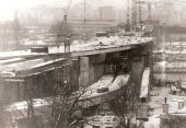 výstavba ''dialnično-železničného'' mosta Hrdinov Dukly, cca. 1983, © archív MDC