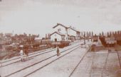 Dobová fotografia z roku 1892, zdroj: Dejiny železníc na území Slovenska, scan: Marek Bičan