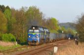 ST44.1238 + ST44.1211, Scinawka Srednia, s 26 vozovým nákladním vlakem z Klodzka do Nowe Rudy-Slupce, © Tomáš Ságner