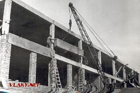 Dobová fotografia z dôb výstavby rušňového depa. Šesťdesiate roky 20. storočia. © archív ŽSR MDC