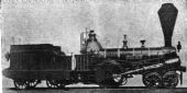 Rušeň „WELTRUS“ s usporiadaním pojazdu 2´A „Philadelphia“ z roku 1846, výrobca Günther VNM. (Zdroj: de.wikipedia.org).