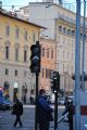 Florencie: tramvajová signalizace- větší signál patří k výhybkám, menší indikuje možnost jízdy	. 6.3.2012	 © Lukáš Uhlíř