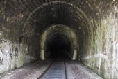 Pohľad od Zvolenského Portálu dnu - vidno zúženie profilu tunelovej rúry	24.6.2012	©Matej Müller