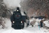 31.03.2013 - Parní vlak stoupá údolím potoka Dürre Liesing © Lukáš Hučko
