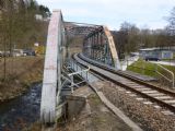 27.3.2016 - úsek Olbernhau Grünthal - odb. Neuschönberg, most přes říčku Flöha (Flájský p.) © Marek Vojáček