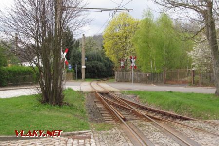 13.4.2017 - Waltershausen: trasa linky 6 za smyčkou u nádraží © Dominik Havel