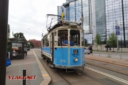 Zast. Liseberg s historickou tramvají č. 129, červenec 2017 © Jiří Mazal