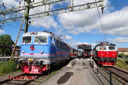 Kristinehamn, lokomotivy ř. Rc3 na vlacích společnosti TÅGAB, červenec 2017 © Jiří Mazal