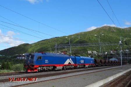 Narvik, lokomotiva ř. IORE, červenec 2017 © Jiří Mazal