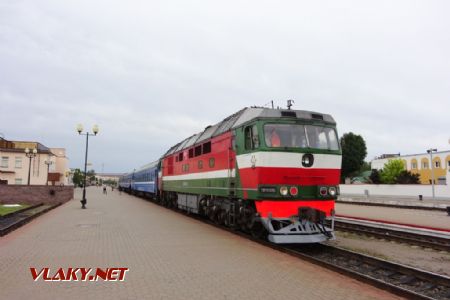 Mohylev,  lokomotiva ř. TEP70 s vlakem do Vicebska, srpen 2017 © Jiří Mazal