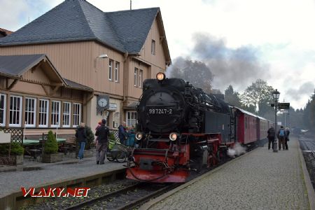 Drei Annen Hohne, příjezd prvního z vlaků na Brocken; 3.10.2017 © Pavel Stejskal