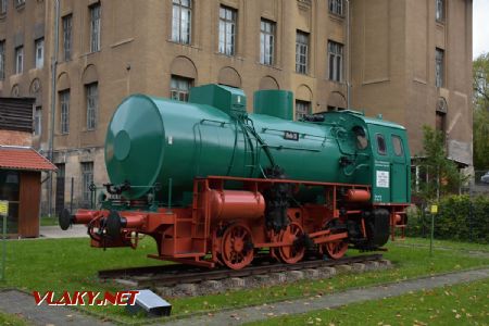 Thale, pomník s parní akumulační lokomotivou; 4.10.2017 © Pavel Stejskal