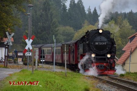 Sorge, parní vlak do Eisfelder Talmühle na zastávce; 4.10.2017 © Pavel Stejskal