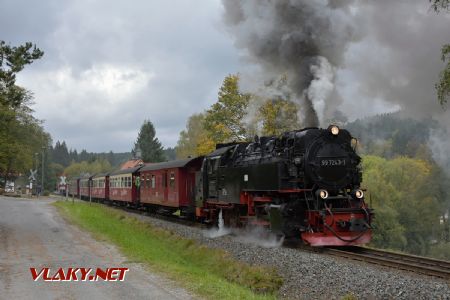 Sorge, parní vlak do Eisfelder Talmühle odjíždí; 4.10.2017 © Pavel Stejskal