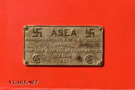 2017 – Azpeitia: firma ASEA v tridsiatych rokoch toto logo značne pozmenila © takyvlaky