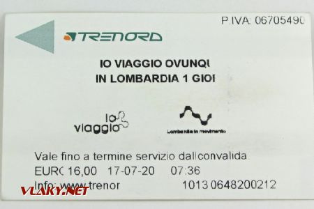Jednodenní jízdenka pro Lombardii © Dominik Havel