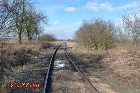 24.02.2018 - První oblouk bývalé trati (dnes vlečky) do Vrdů © Rostislav Kolmačka