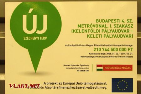 30.12.2017 – Budapešť: korupcí prorostlou stavbu metra M4 podpořila EU, celkové náklady činily 211 mld. Ft © Dominik Havel