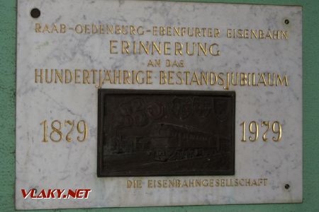 01.01.2018 – Wulkaprodersdorf: pamětní deska ke stoletému výročí trati © Dominik Havel