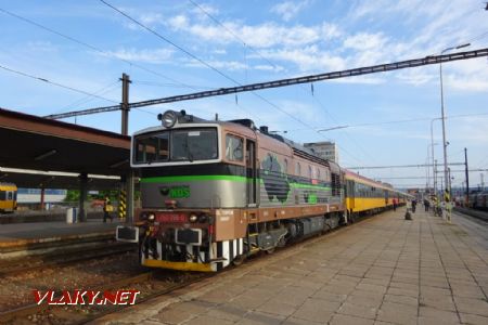 Košice, lokomotiva 750.096-0 s vlakem RJ do Humenného, 26.5.2018 © Jiří Mazal