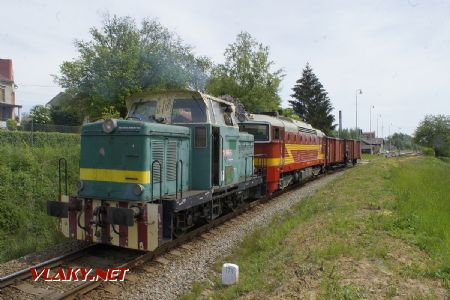 22. 5. 2016 - Rovensko pod Troskami: Lokomotiva T334.0866 při zkušební jízdě © Ladislav Doškář