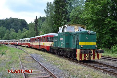 4. 6. 2016 - Desná: Lokomotiva T334.0866 v čele zvláštního vlaku do Kořenova © Hynek Posselt