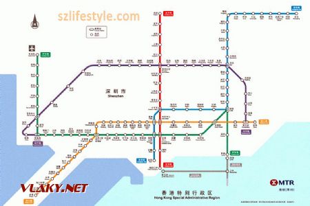 Mapka metra; 5 tratí v r. 2011; zdroj: www.szlifestyle.com