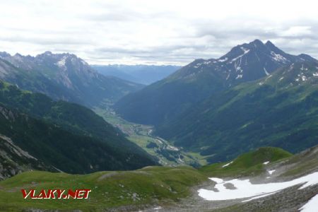 Arlberg: údolí východně od průsmyku © Tomáš Kraus, 5.7.2008