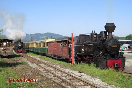 19.06.2016 - Vişeu de Sus: prvý ranný parný vlak, Reşiţa 764.435 „Bavaria“ © Martin Hajtmanský