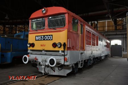 Lokomotiva MÁV M 63.003. Železniční muzeum Budapešť, 19.7.2018 © Pavel Stejskal