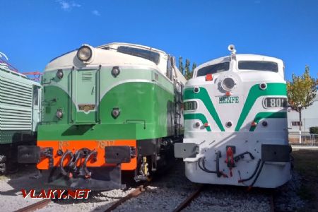 11.11.2018 – Vilanova i la Geltrú: Americké lokomotívy 318-001 (1958) a vľavo 278-007 (1954) majú čerstvo obnovené nátery. © Jakub Rekem