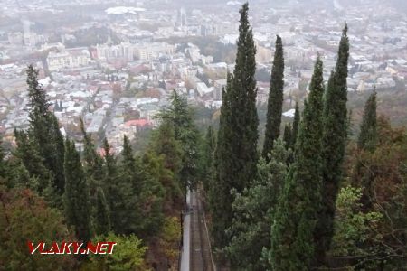 Tbilisi, pozemní lanovka, výhled z horní stanice, 14.11.2018 © Jiří Mazal