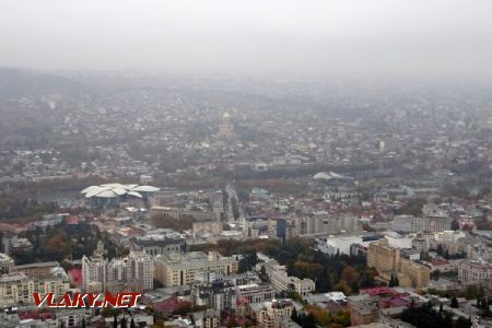 Tbilisi, pozemní lanovka, výhled z vrchu Mtatsminda, 14.11.2018 © Jiří Mazal