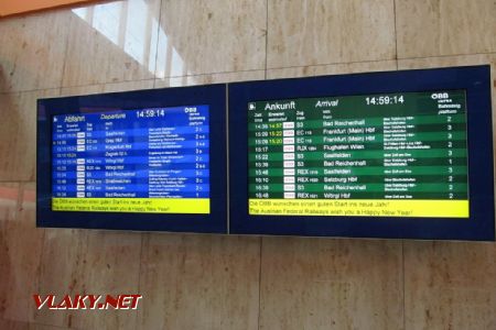 29.12.2018 – Schwarzach–St. Veit: zpožděné jsou jen vlaky přijíždějící z DB Netz © Dominik Havel