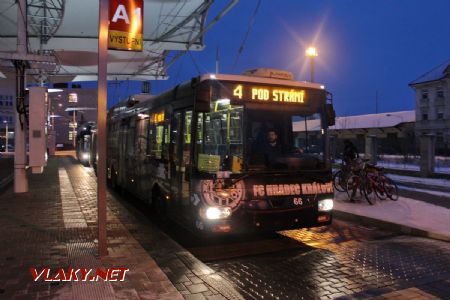 04.02.2019 - Hradec Králové, THD: trolejbus Škoda 31Tr č. 66 přijel jako druhý spoj linky 4 © PhDr. Zbyněk Zlinský