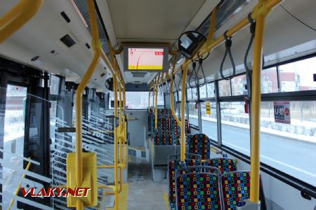 04.02.2019 - Hradec Králové, U Parku: parciální trolejbus Škoda 30Tr č. 35 , interiér © PhDr. Zbyněk Zlinský