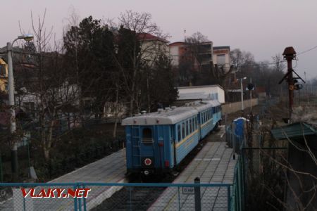 17.02.2019, Súprava odstavená na nástupišti na detskej železnici Užhorod © Alexandra Michelčíková