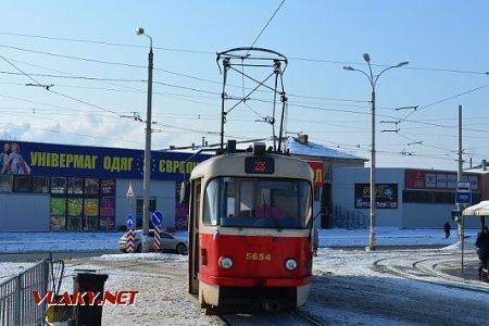 25.02.2018 - Kyjev, metro Lisova, Tatra T3SUCS ev. č. 5654 ex Košice 416 © Václav Vyskočil