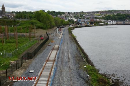 Derry, rekonstruovaná trať k nádraží, 12.5.2019 © Jiří Mazal