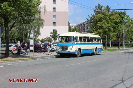18.05,2019 - Hradec Králové, Pod Strání: autobus Škoda 706 RTO CAR (1971) na výstupním stanovišti © PhDr. Zbyněk Zlinský