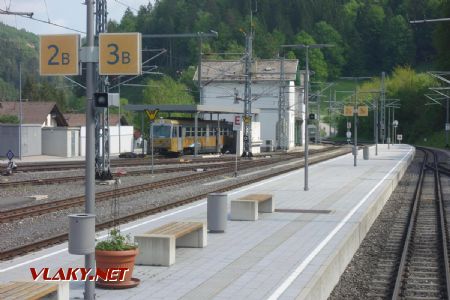 stanica Laubenbach, motorový vlak Citybahn vypomáha v špičkách do času dodania náhrady od Stadlera za zničenú súpravu, 26.05.2019 © Juraj Földes