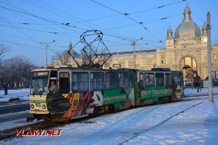 26.02.2018 - Lvov, nádraží, tramvaj Tatra KT4SU ev.č. 1022 © Václav Vyskočil