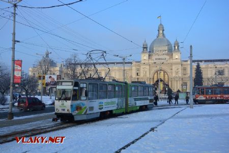 26.02.2018 - Lvov, nádraží, tramvaj Tatra KT4SU ev.č. 1107 © Václav Vyskočil
