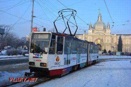 26.02.2018 - Lvov, nádraží, tramvaj Tatra KT4D ev.č. 1161, ex Gera 331 © Václav Vyskočil