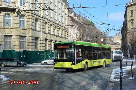 26.02.2018 - Lvov, Universita, trolejbus Electron T19102 ev.č. 123 © Václav Vyskočil