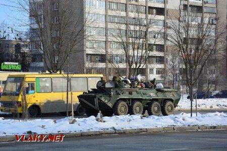26.02.2018 - Lvov, Stryjska-Naukova, ukrajinská armáda na cestách © Václav Vyskočil
