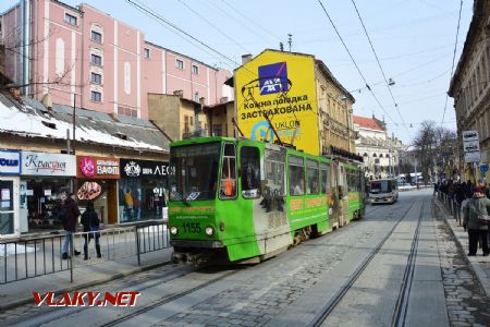 27.02.2018 - Lvov, hlavní pošta, tramvaj KT4D ev.č. 1155, ex Erfurt ev.č. 458 © Václav Vyskočil