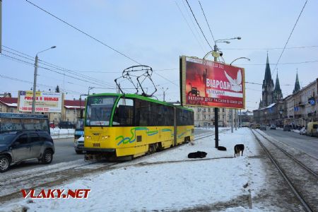 27.02.2018 - Lvov, Nádražní náměstí, tramvaj KT4SU ev.č. 1088 © Václav Vyskočil