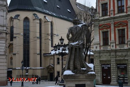 27.02.2018 - Lvov, Rynek, Neptunova kašna © Václav Vyskočil